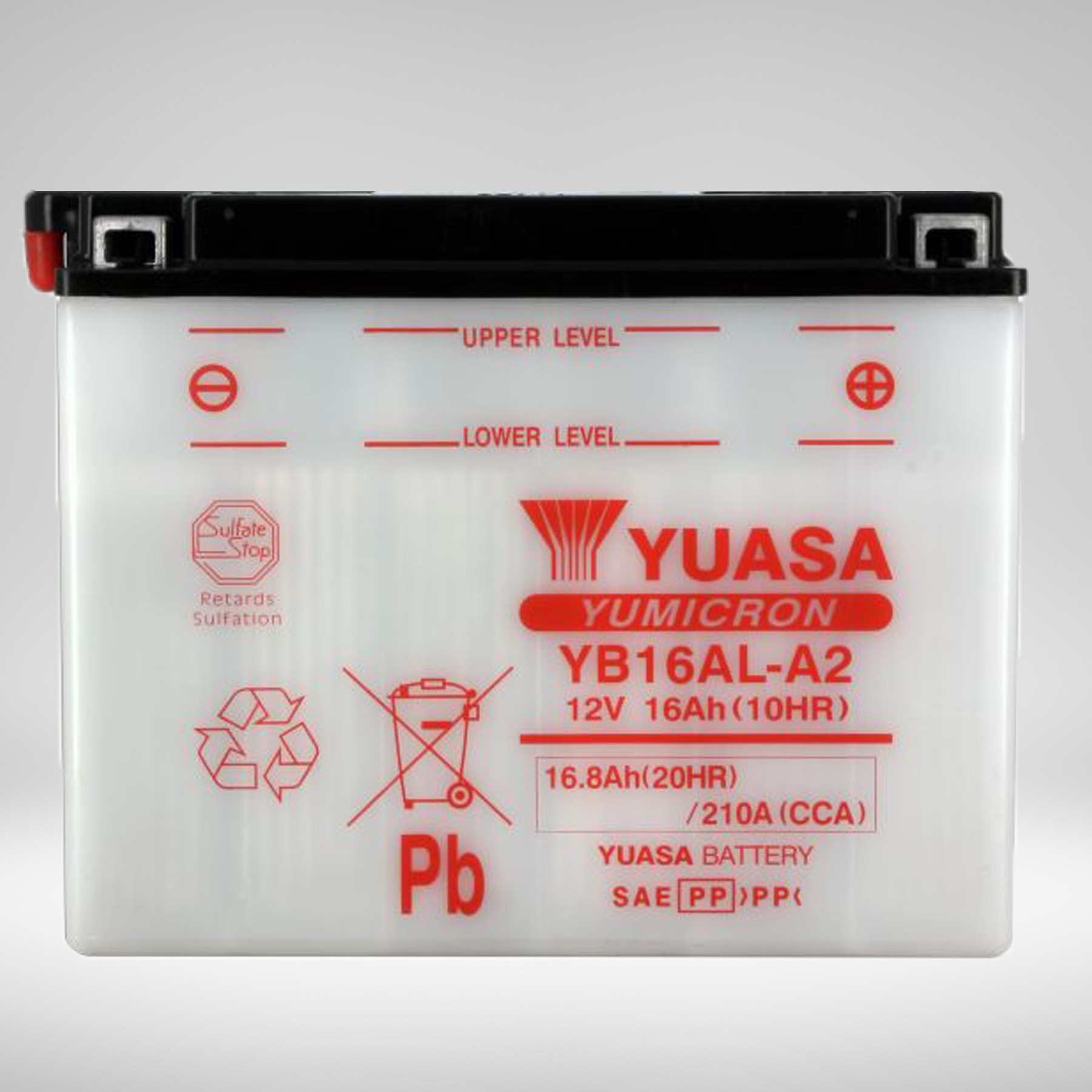 Batterie YB16AL-A2 Livrée sans Acide 
