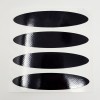 lot de 4 stickers  noir réflechissants