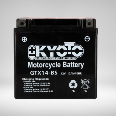 Batterie GTX14-BS Livrée avec Pack Acide