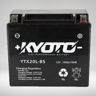 Batterie YTX20L-BS Prête à l'emploi