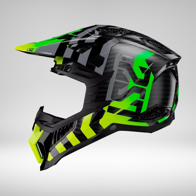 MX703 X-Force Barrier H-V Carbon Noir/Vert/Jaune