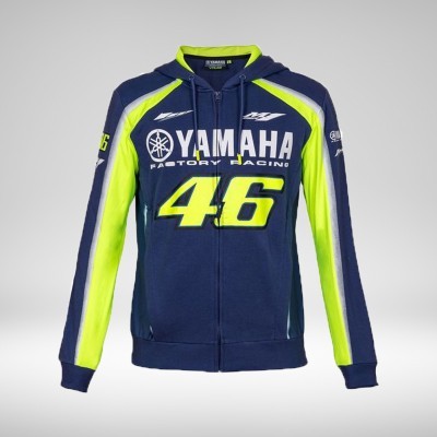 Hoodie Zip Yamaha racing VR|46 Bleu