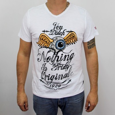 T-shirt Von Dutch Eyeball Blanc